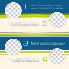 Image showing Infographic design with circle photo containers