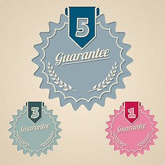 Image showing Guarantee icon set flat style