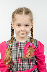 Image showing Portrait of a four-year girl