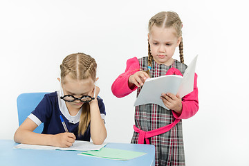 Image showing Two girls in my class