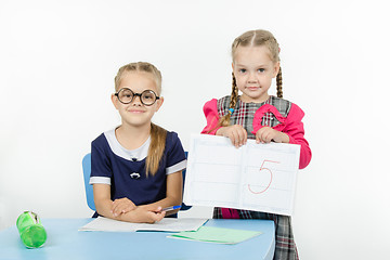 Image showing Confident pupil received five