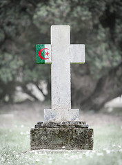 Image showing Gravestone in the cemetery - Algeria
