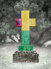 Image showing Gravestone in the cemetery - Guinea Bissau