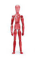 Image showing Wood figure mannequin with flag bodypaint - Turkey