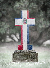 Image showing Gravestone in the cemetery - Dominican Republic