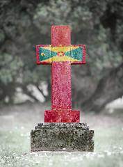 Image showing Gravestone in the cemetery - Grenada