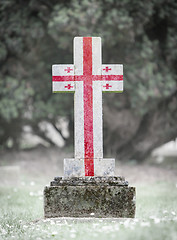 Image showing Gravestone in the cemetery - Georgia