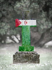 Image showing Gravestone in the cemetery - Western Sahara