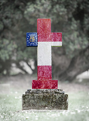 Image showing Gravestone in the cemetery - Georgia