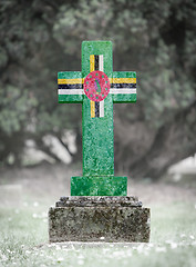 Image showing Gravestone in the cemetery - Dominica