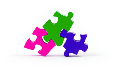 Image showing Jigsaw puzzle pieces isolated