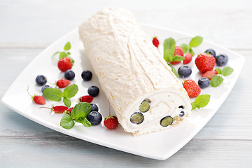 Image showing summer Swiss roll