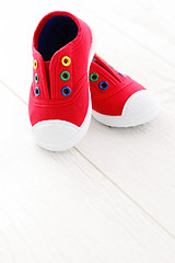 Image showing red baby shoes