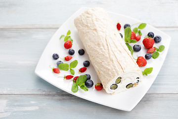 Image showing summer Swiss roll