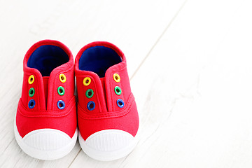 Image showing red baby shoes