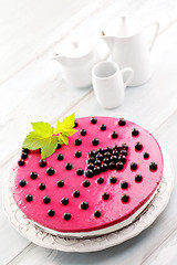 Image showing blackberry cheesecake