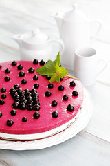 Image showing blackberry cheesecake