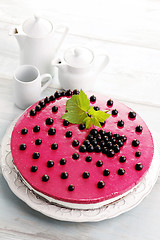 Image showing blackberry cheesecake