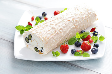 Image showing summer Swiss roll