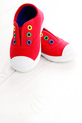 Image showing red baby shoes