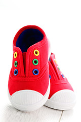 Image showing red baby shoes