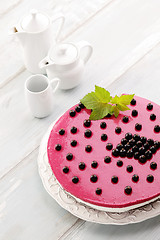 Image showing blackberry cheesecake