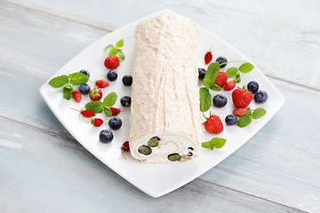 Image showing summer Swiss roll