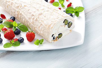 Image showing summer Swiss roll