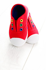 Image showing red baby shoes