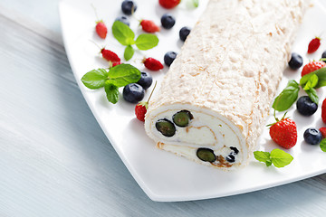 Image showing summer Swiss roll