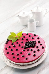 Image showing blackberry cheesecake