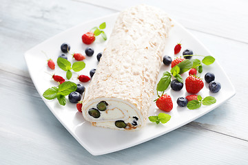 Image showing summer Swiss roll