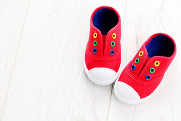 Image showing red baby shoes