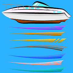 Image showing Set of Boat Graphics 