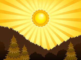 Image showing Abstract sunny landscape theme 1
