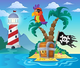 Image showing Small pirate island theme 3