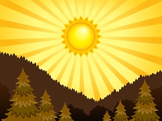 Image showing Abstract sunny landscape theme 2