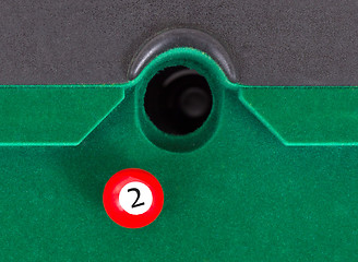 Image showing Red snooker ball - number 2