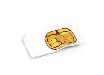 Image showing Broken used mobile phone sim card 