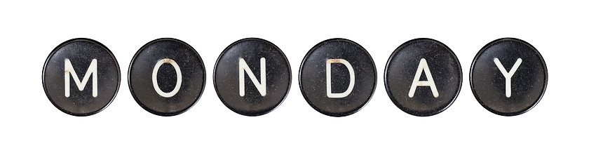 Image showing Typewriter buttons, isolated - Monday