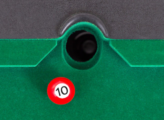 Image showing Red snooker ball - number 10