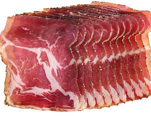 Image showing sliced ham