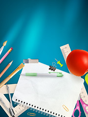 Image showing School office supplies. EPS 10