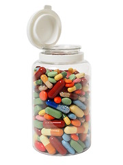 Image showing Bottle with pills