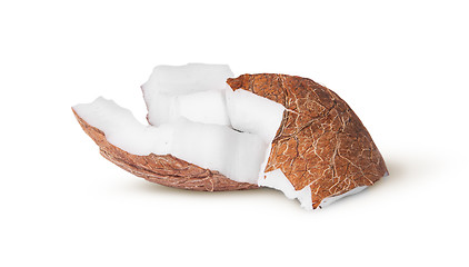 Image showing Two pieces of coconut pulp on each other