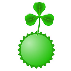 Image showing Green Clover and Circle Banner