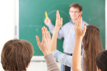 Image showing colledge students in auditorium