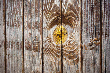 Image showing aged boards with knot