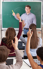 Image showing colledge students in auditorium