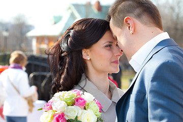 Image showing bride and groom